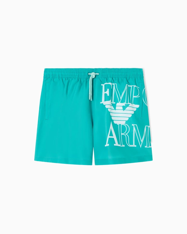 Emporio Armani Men's Bold Logo Boxer Green M