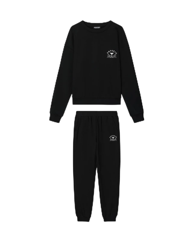 Emporio Armani Women's ICONIC TERRY TRACKSUIT SET Black M