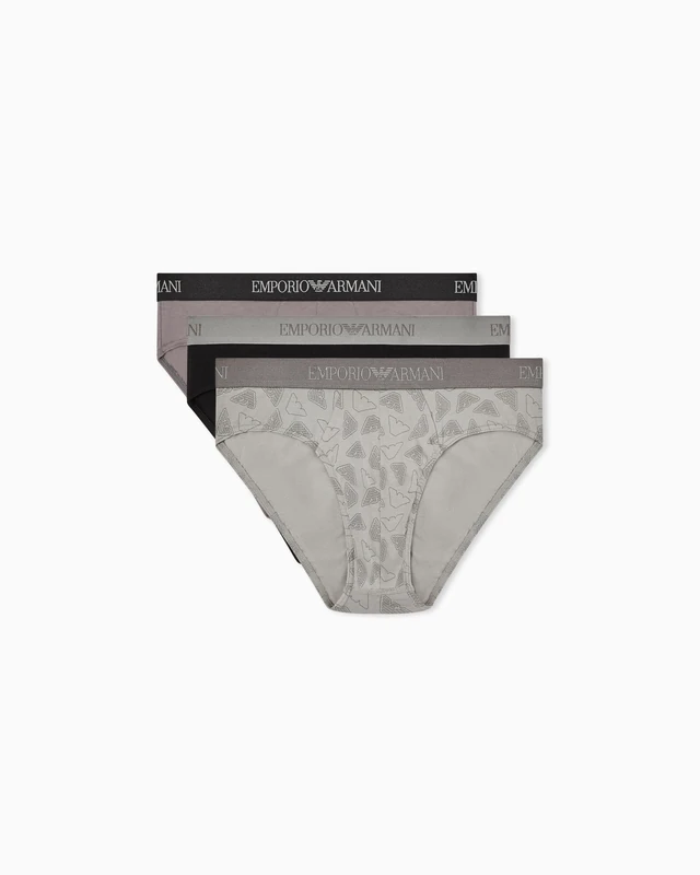 Men's Pure Cotton 3-Pack Brief Black M