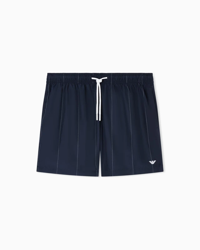 Emporio Armani Men's Stripes Boxer Black XXL