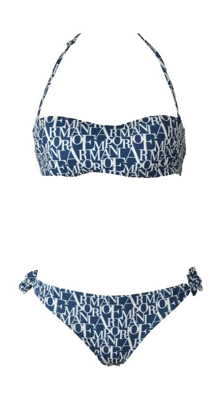 Women's LOGOMANIA Bandeau+Brief Bikini Blue M