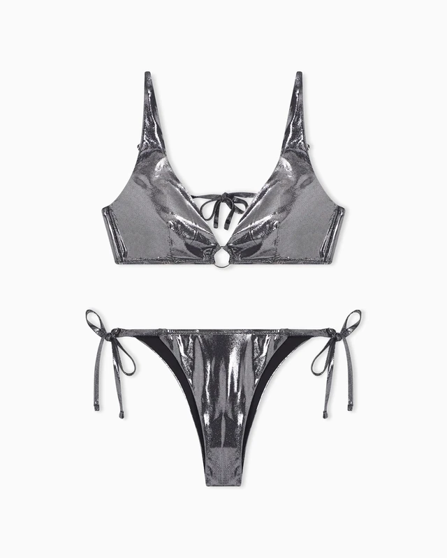 Women's Under The SEA Triangle+Brazilian Bikini Black XL