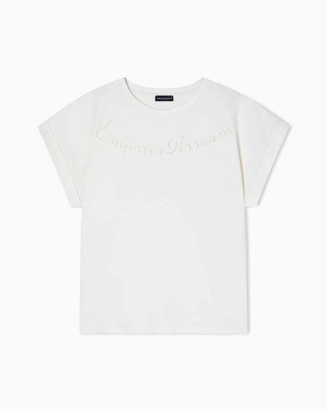 Women's Jersey Devore Crew Neck T-Shirt Beige M - Image 1