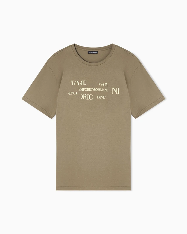 Men's Prints Crew Neck T-Shirt Green XXL