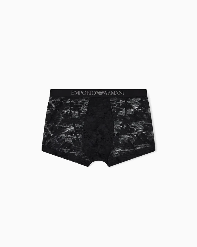 Emporio Armani Men's LACE Trunk Black L
