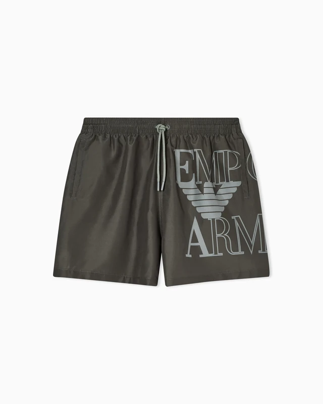 Emporio Armani Men's Bold Logo Boxer Green XXS