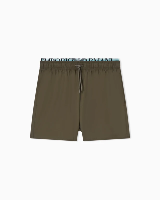 Emporio Armani Men's Logoband Boxer Green L