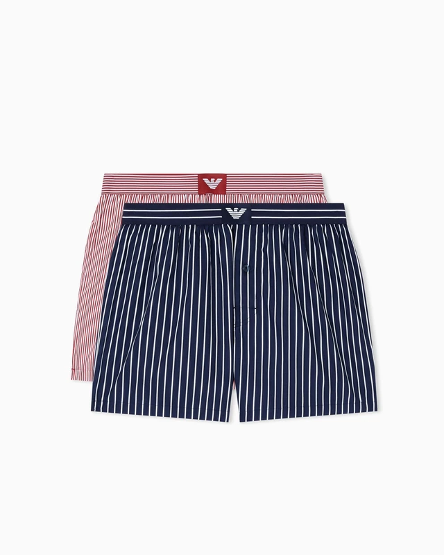 EMPORIO ARMANI Men's LOGOLABEL 2-Pack Boxer Red XL