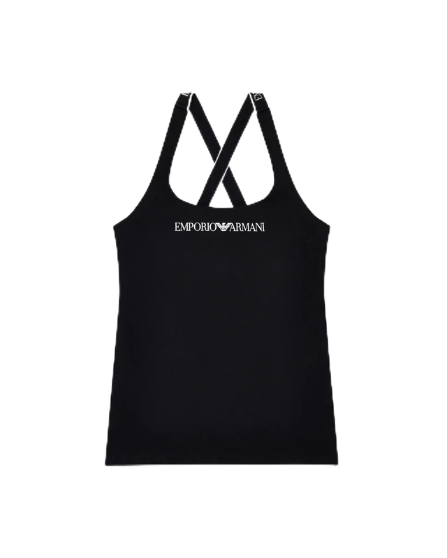EMPORIO ARMANI Women's Iconic Logoband Tank Black M