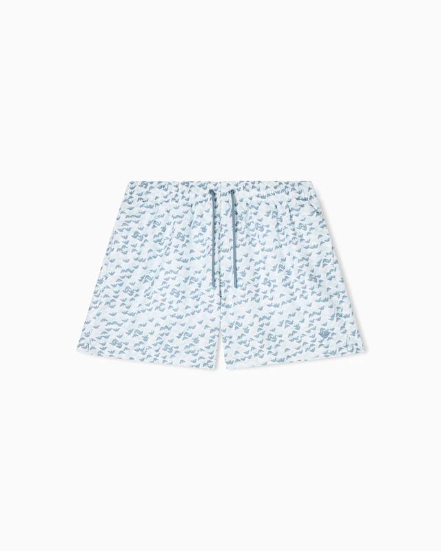 Emporio Armani Men's All Over Logo Boxer White S