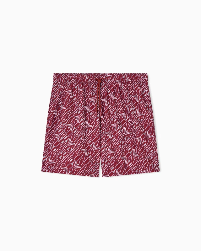 Emporio Armani Men's MACROLOGO Boxer Red M
