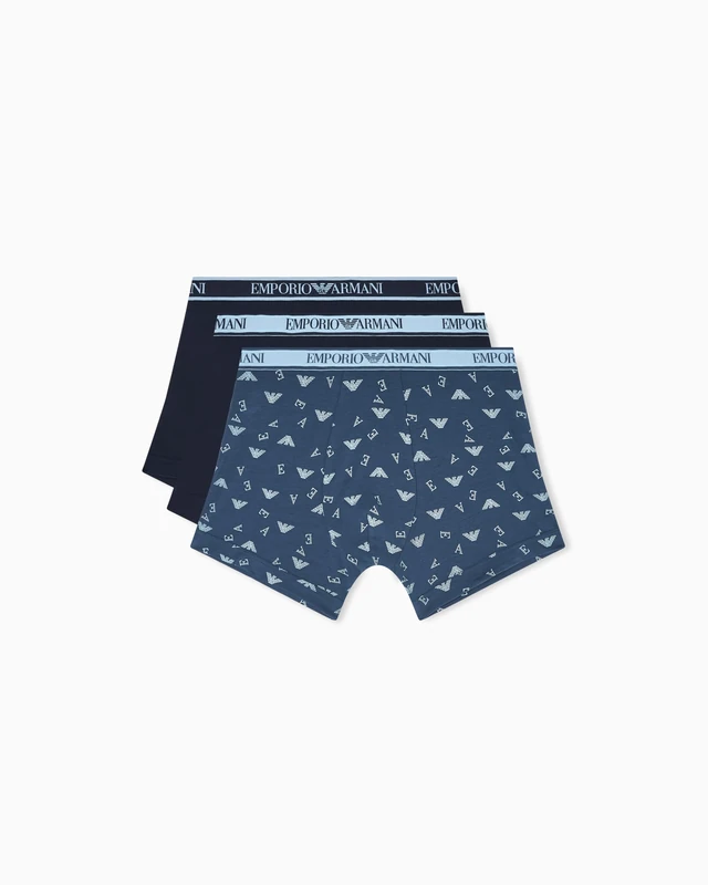 EMPORIO ARMANI Men's CORE Logoband 3-Pack Boxer Blue XXL