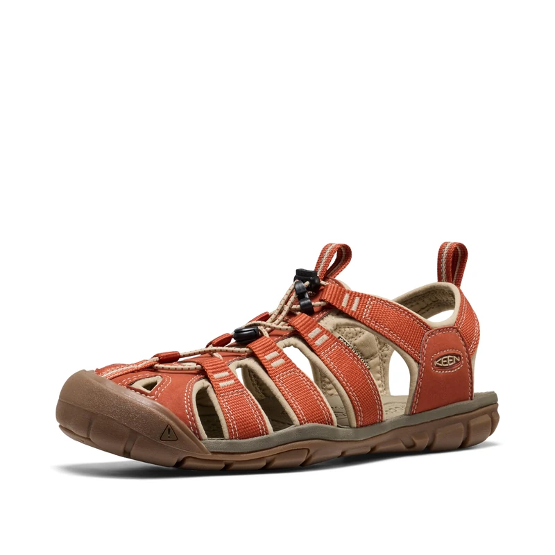 KEEN Men's Clearwater CNX Sandals, Burnt Brick/Safari, 11 - Image 1