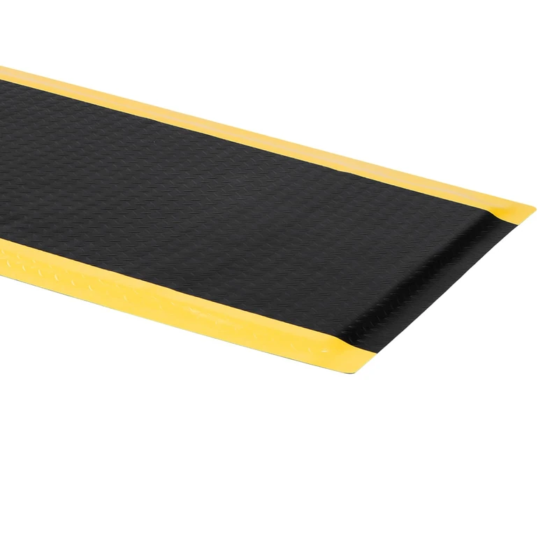 GOOFCXO 2 x 7 FT Anti Fatigue Mats Industrial 15/16 Inch Thick Soft Sponge Ergonomic Mat Durable Heavy Duty Diamond Plate for Standing Non Slip Industrial Grade Floor Mat for Leg & Back Pain