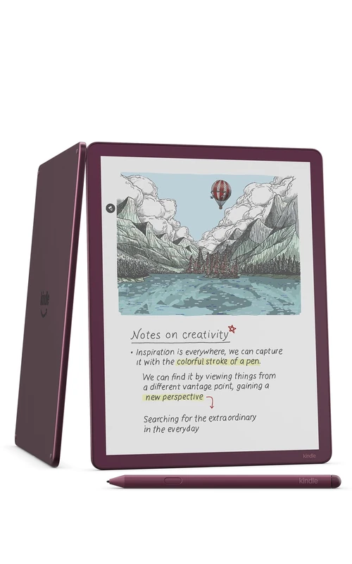 Amazon Kindle Scribe Colorsoft 64 GB (newest gen) — 11” paper-like colour display with front light — Thin, light, powerful — Write in the built-in notebook, documents and books - Fig