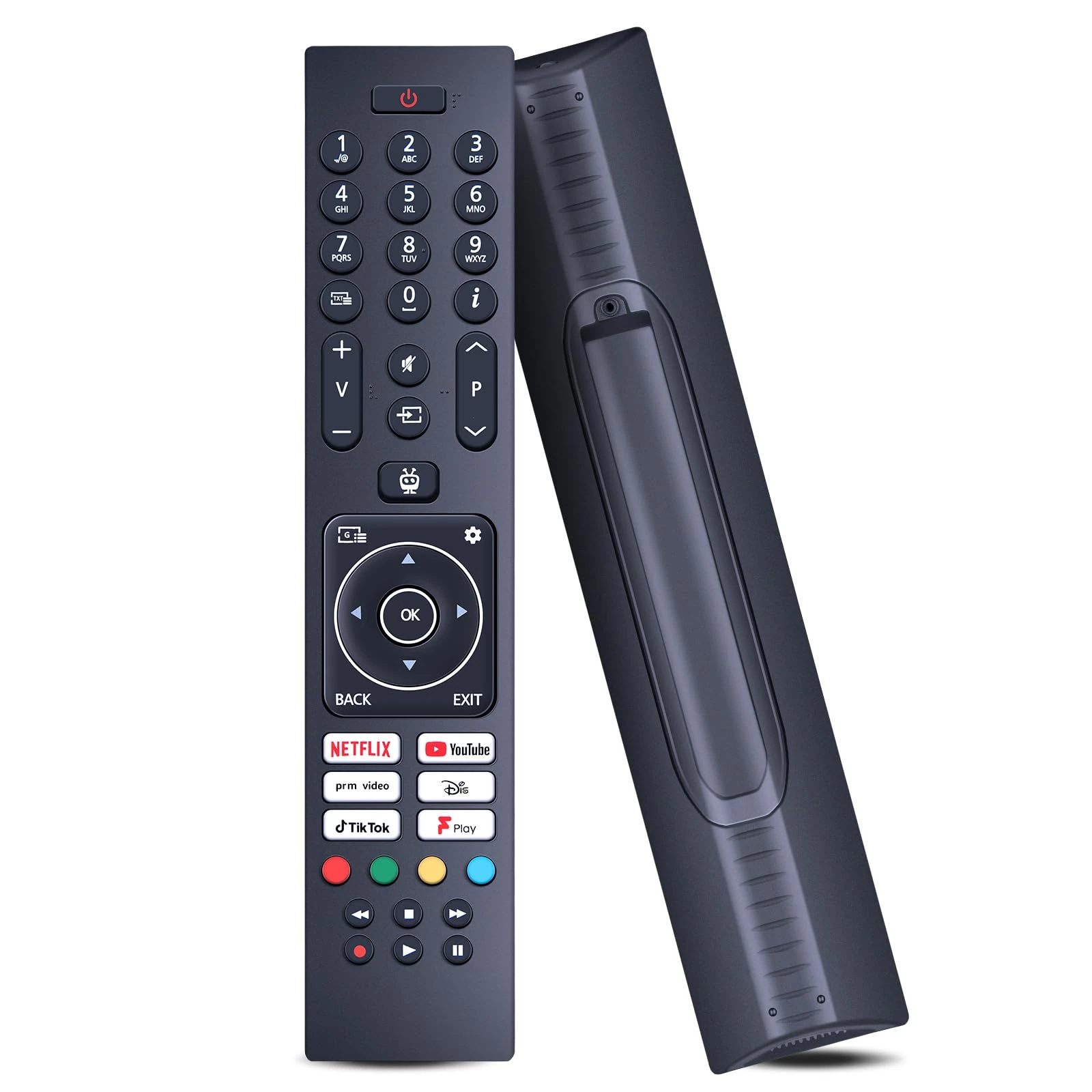 GOUYESHO RC45137T Remote Control Replacement Compatible with Logik RC43137 L32SHE22, fit for Bush 43FT24CA 40FT24CA 32FT24CA 32HT24CA 24HT24CA ELED32FHDSDVD Smart Full HD HDR10 LED TV