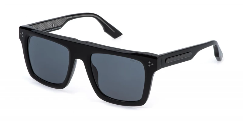 Police Splr47m Sunglasses, Shiny Black, Regular - Image 1