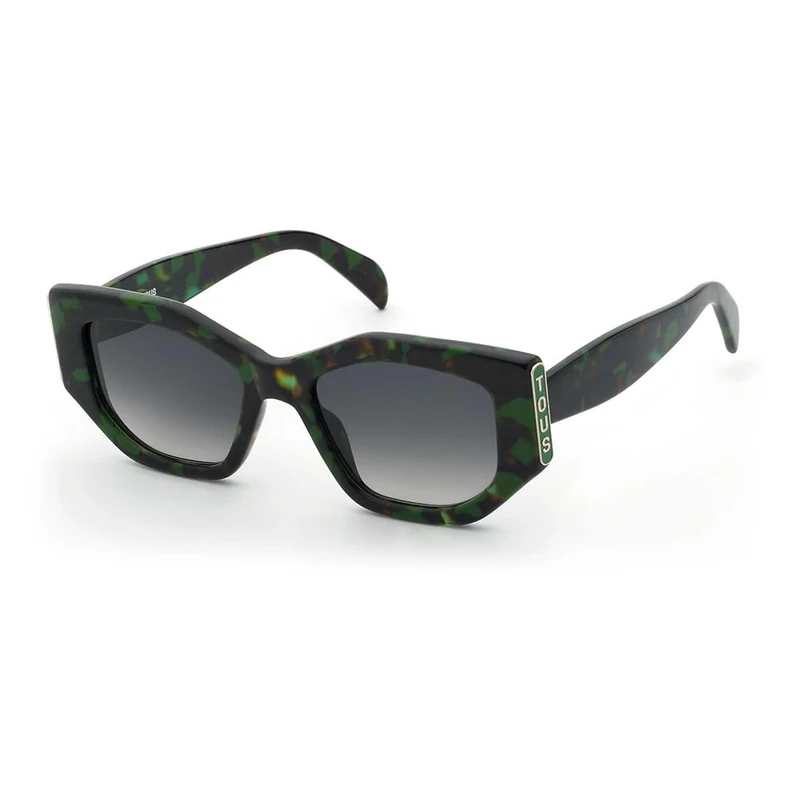 TOUS Stod03 Sunglasses, Shiny Green/Havana, Regular
