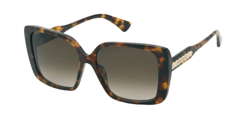 Nina Ricci Snr462 Sunglasses, Bright Brown (Shiny Havana), Regular Unisex-Adult