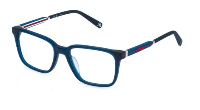 Fila VFIA95 Glasses, Matt TRANSP.Blue, Regular Unisex Adult