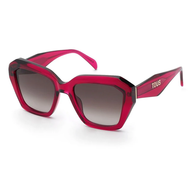 TOUS Stod12 Sunglasses, Shiny Transp.Raspberry, Regular