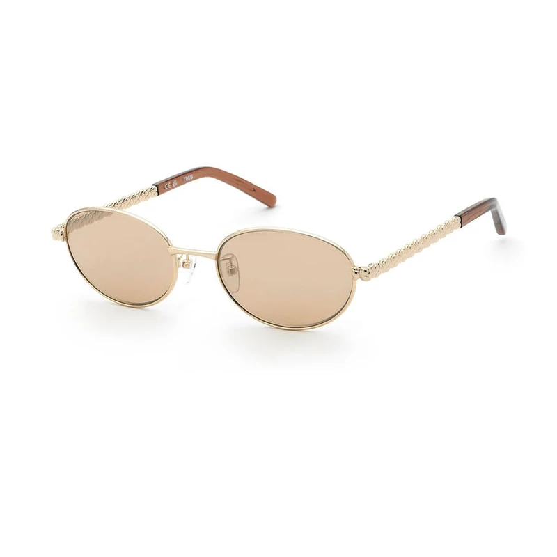 TOUS STO481 Sunglasses, Total Shiny Rose Gold, 55 Unisex