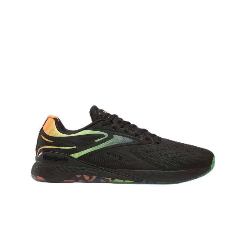 Reebok Unisex Nano X5 Edge Trainers, Black/Arena Orange/Digital Lime, 48.5 EU