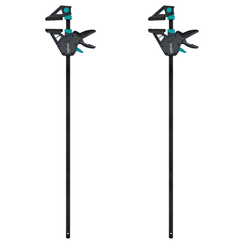 wolfcraft 2 one Hand Clamps PRO MAX I 8668060 I 250 kg Clamping Force for The Highest Professional Demands I high Holding Force I 915 mm Clamping Width I Made in Europe