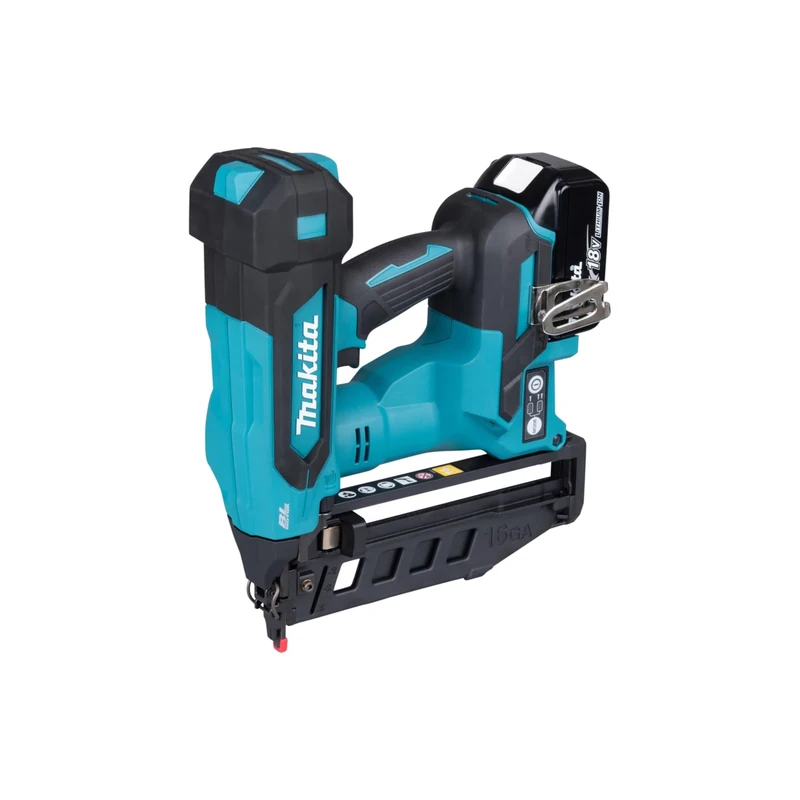 Makita DBN601RTJ 18V Li-ion LXT Brushless Finishing Nailer Complete with 2 x 5.0 Ah Batteries and Charger Supplied in a Makpac Case