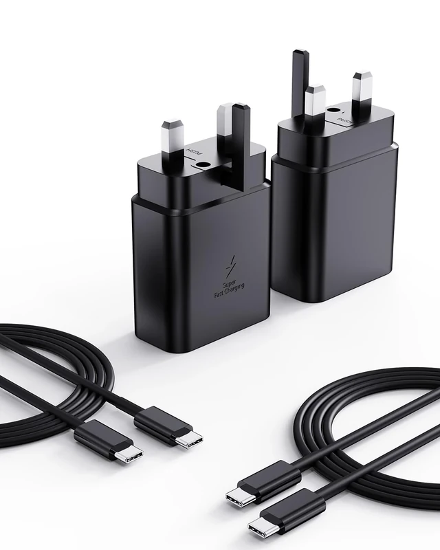 Yisbat 45W USB-C Fast Charger 2-Pack 1.8m Cable for Samsung Galaxy