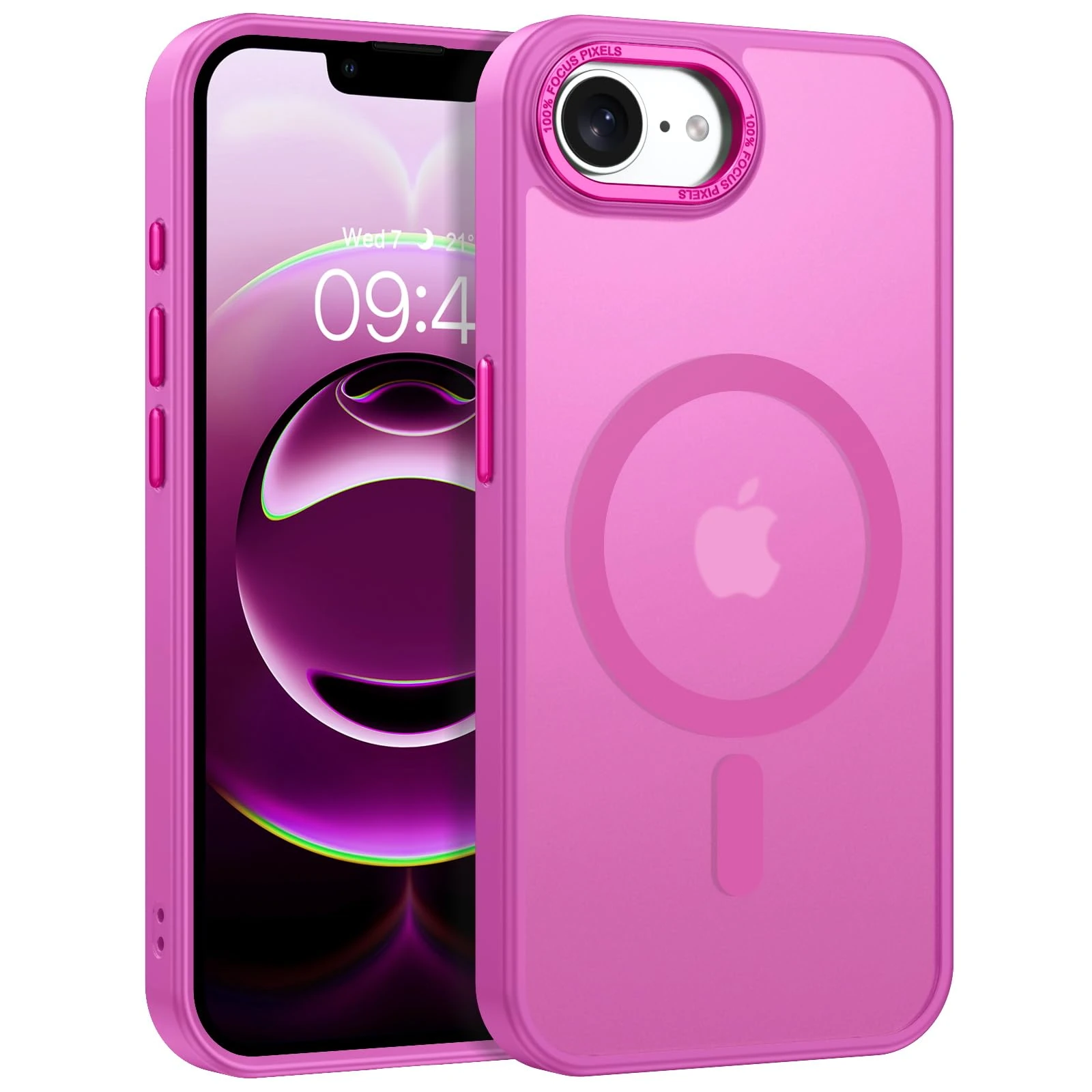 GUAGUA Magnetic for iPhone 16e Case 2025 [Compatible with MagSafe] [Military Grade Protection] Translucent Matte Back Slim Shockproof Anti-Scratch Phone Cover, Berry Purple