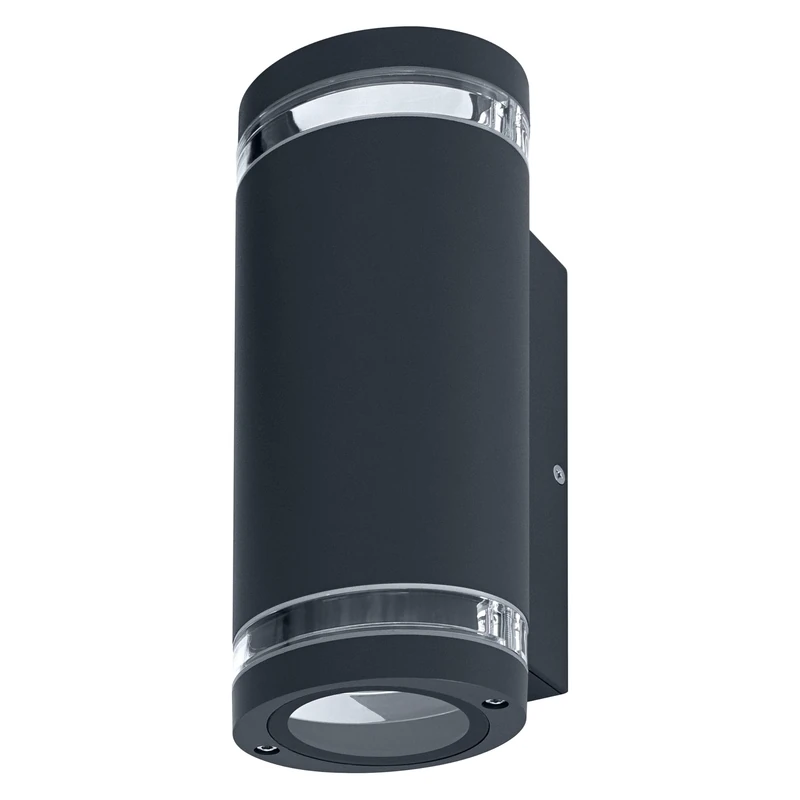 Osram Up/Down GU10 Outdoor wall Light with Spacer Ring, Dark Grey Aluminium housing, IP44 & IK03 Protection, wall Light for facades and entrances