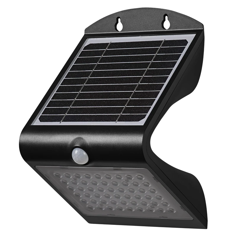 OSRAM Endura Butterfly Solar floodlight, Black, 4W, 500lm, Motion & Light Sensor, Outdoor Light, Rechargeable Battery, eco-Friendly, Long Life, Easy to Install, IP65, 4000K.