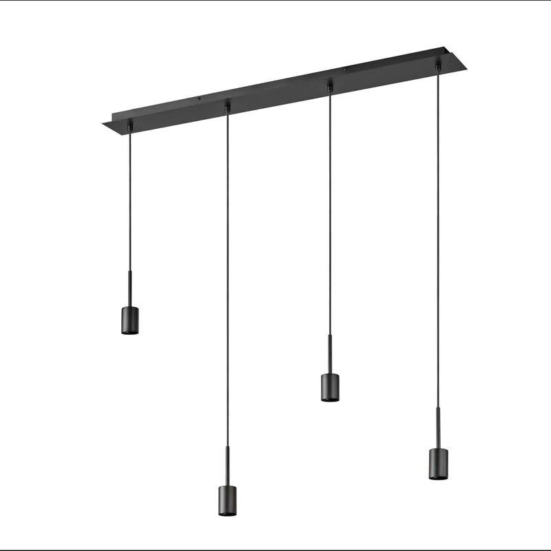 OSRAM Decor Pendant Light Needle Linear 4xE27, Dark Grey, Steel, Individual Lighting scenarios, 2m Cable