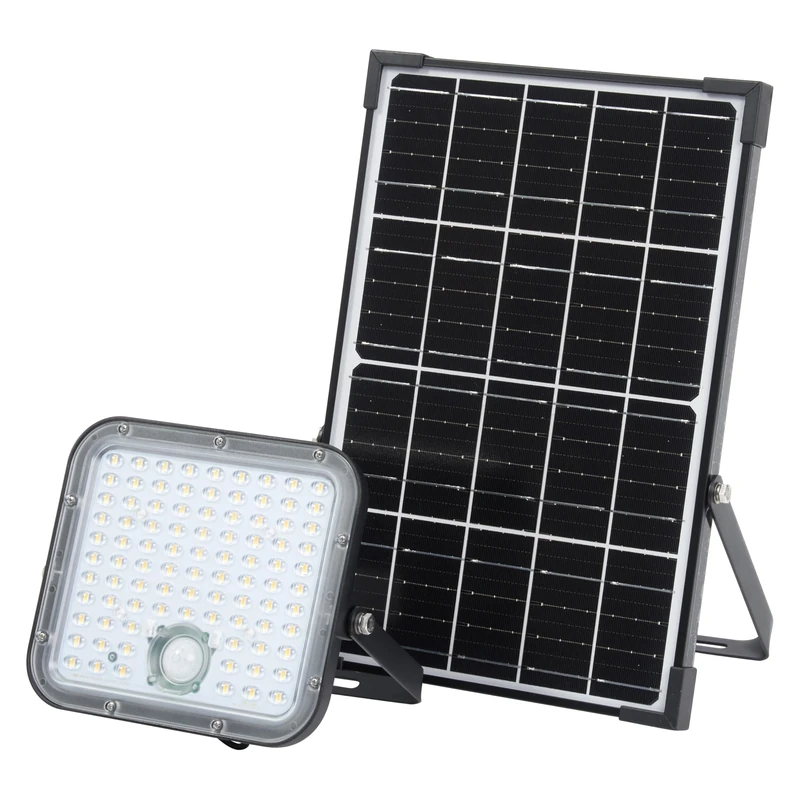 OSRAM LED Solar Outdoor Light Endura Outdoor Black with floodlight and Solar Panel, 5-metre Long Cable, with Remote Control and PIR Motion Detector, 30 W, 4500 lm, 840, 4000 K Light Colour, EEK A - Image 1