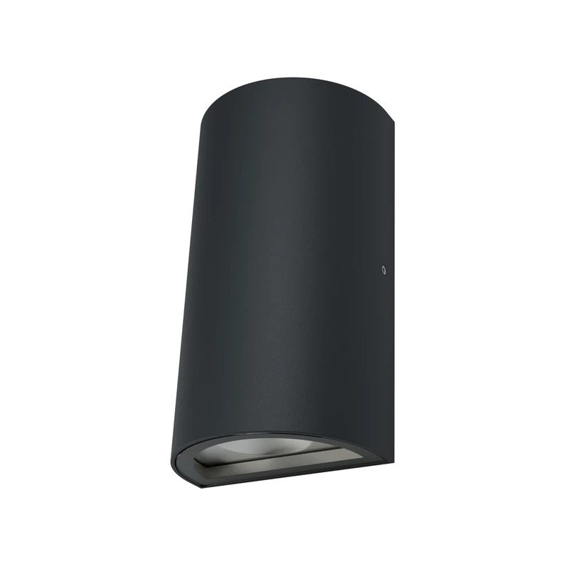 Osram Endura Style Classic LED Outdoor Light with High and Low Light Output, Round, in Dark Grey Aluminium, IP44 Protection, for Facades and Entrances