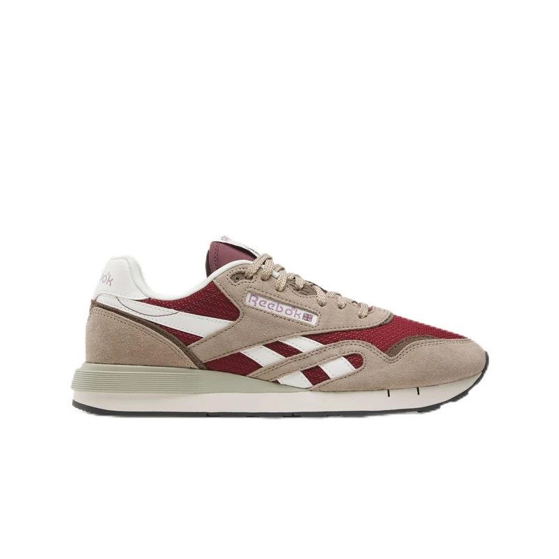 Reebok Unisex Classic Nylon 89 Trainers, Grainy Grey/BlackBerry/Chalk, 41 EU