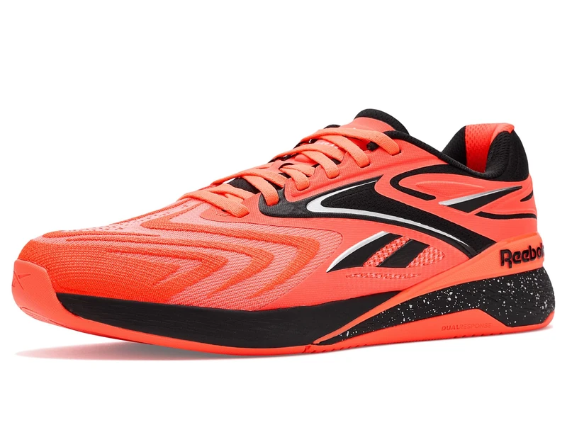 Reebok Nano X5 Edge, Unisex Adult Sneakers, Flash Orange FTWR White Black, 45 EU