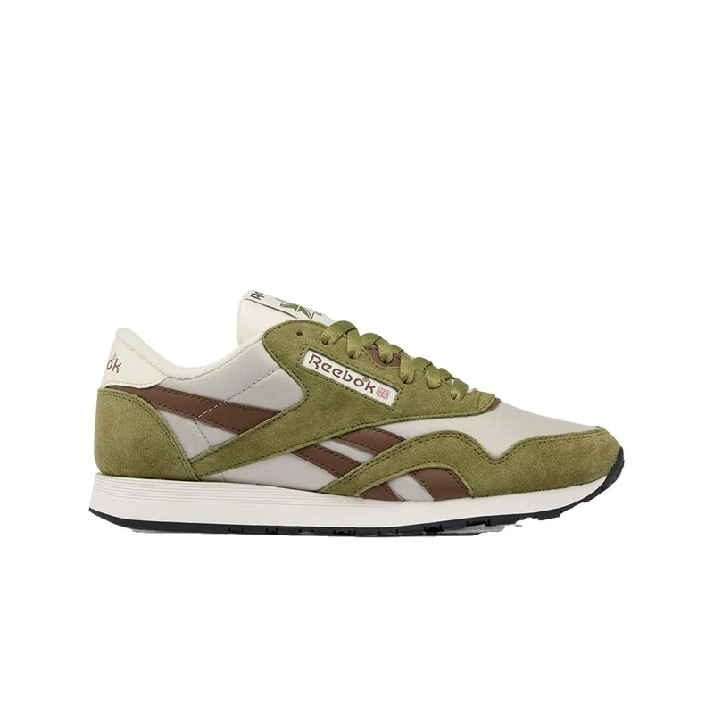 Reebok Unisex Classic Nylon Trainers, Grit Green/Simple Brown/Mineral Grey, 50 EU