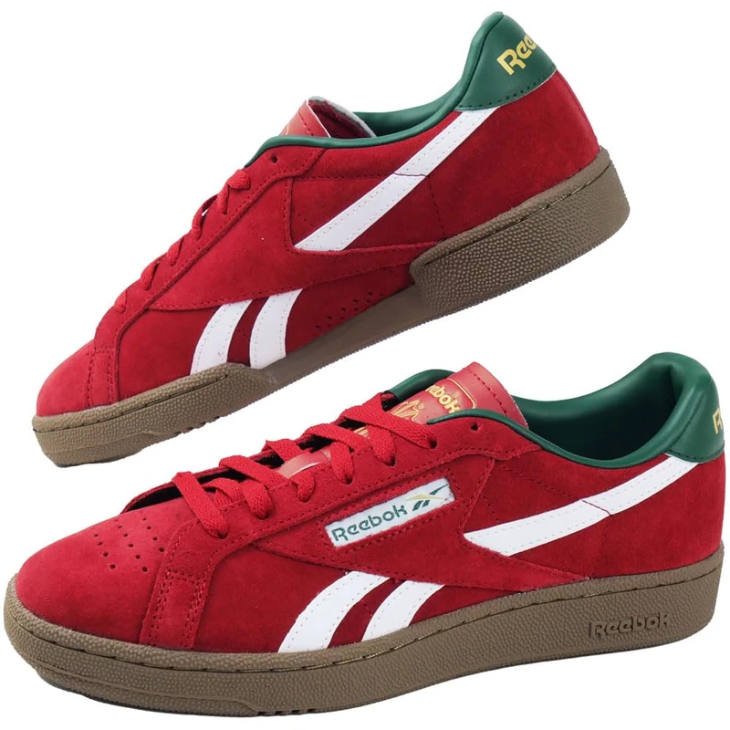 Reebok Unisex Club C Grounds UK Trainers, Flashred/FTWRWHITE/Gum, 37.5 EU / 4.5 UK