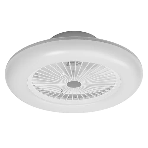 Osram WiFi Ceiling Fan with LED Lighting, Warm White to Daylight White, 3000 Lumens, App Control and Remote Control, Dimmable, White