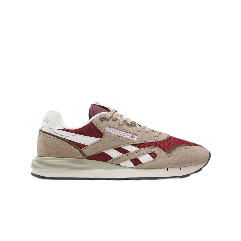 Reebok Unisex Classic Nylon 89 Trainers, Grainy Grey/BlackBerry/Chalk, 42.5 EU