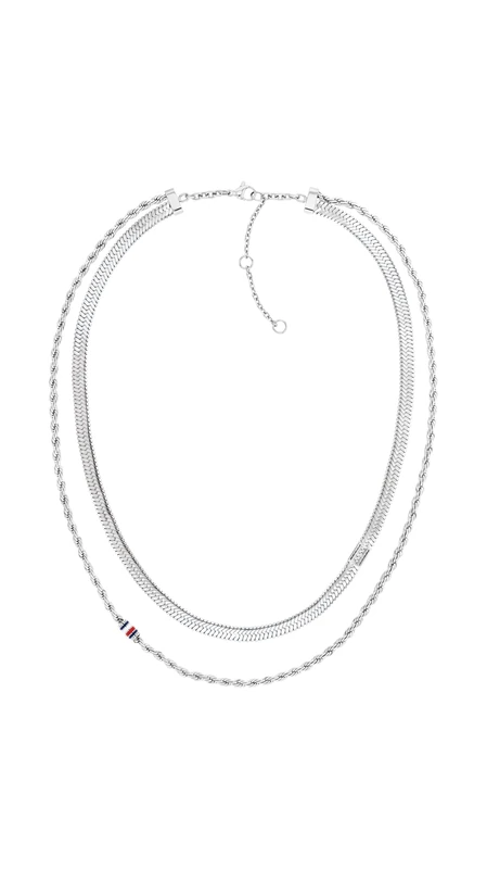 Tommy Hilfiger Jewelry Women's Doble Chain Necklace in Stainless Steel - 2780979