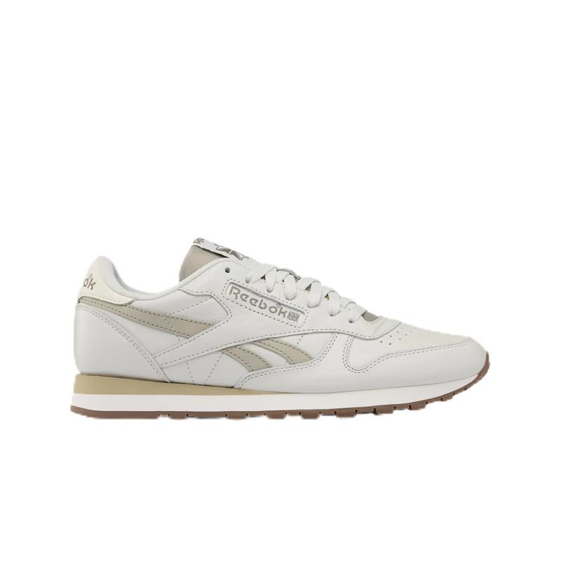 Reebok Classic Leather Sneakers for Women - Black or White Tennis Shoes Womens Size 5 to 11, Soft Grey Escape Grey Chalk, 4 Women/3.5 Men