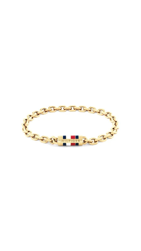 Tommy Hilfiger Jewelry Men's Chain Bracelet in Yellow Gold - 2790653S