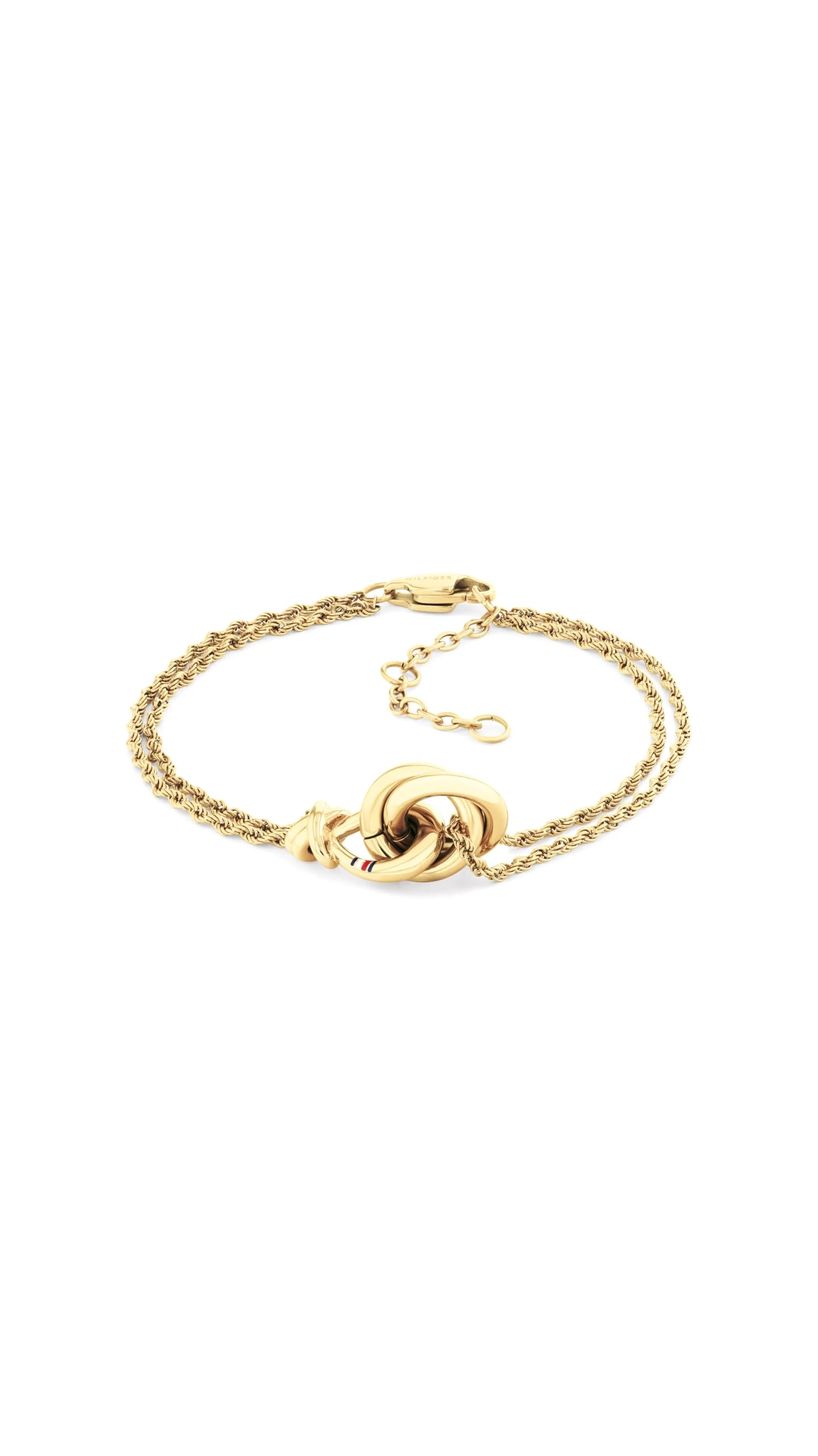 Tommy Hilfiger Jewelry Women's Doble Chain Bracelet in Yellow Gold with a Nautical Knot - 2780991