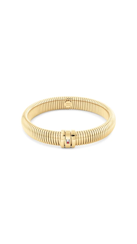 Tommy Hilfiger Jewelry Women's Stretch Bangle Bracelet in Yellow Gold - 2780995