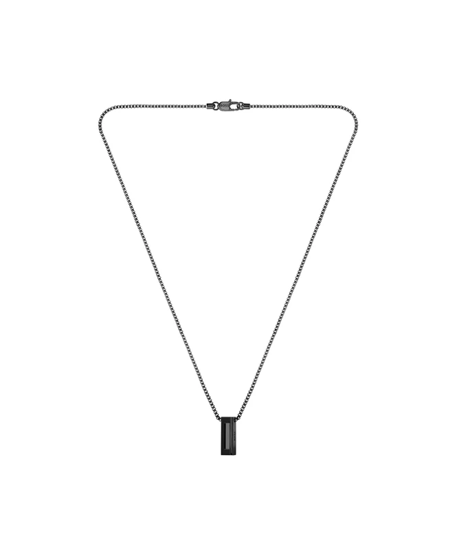 BOSS Jewelry Men's CANDOR JEWELRY Collection Pendant Necklace in Black Stainless Steel - 1580750
