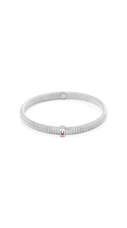 Tommy Hilfiger Jewelry Women's Stretch Bangle Bracelet in Stainless Steel - 2781004