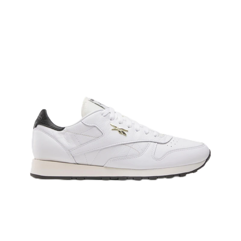 Reebok Unisex Classic Leather Trainers, White/Black/Chalk, 41 EU